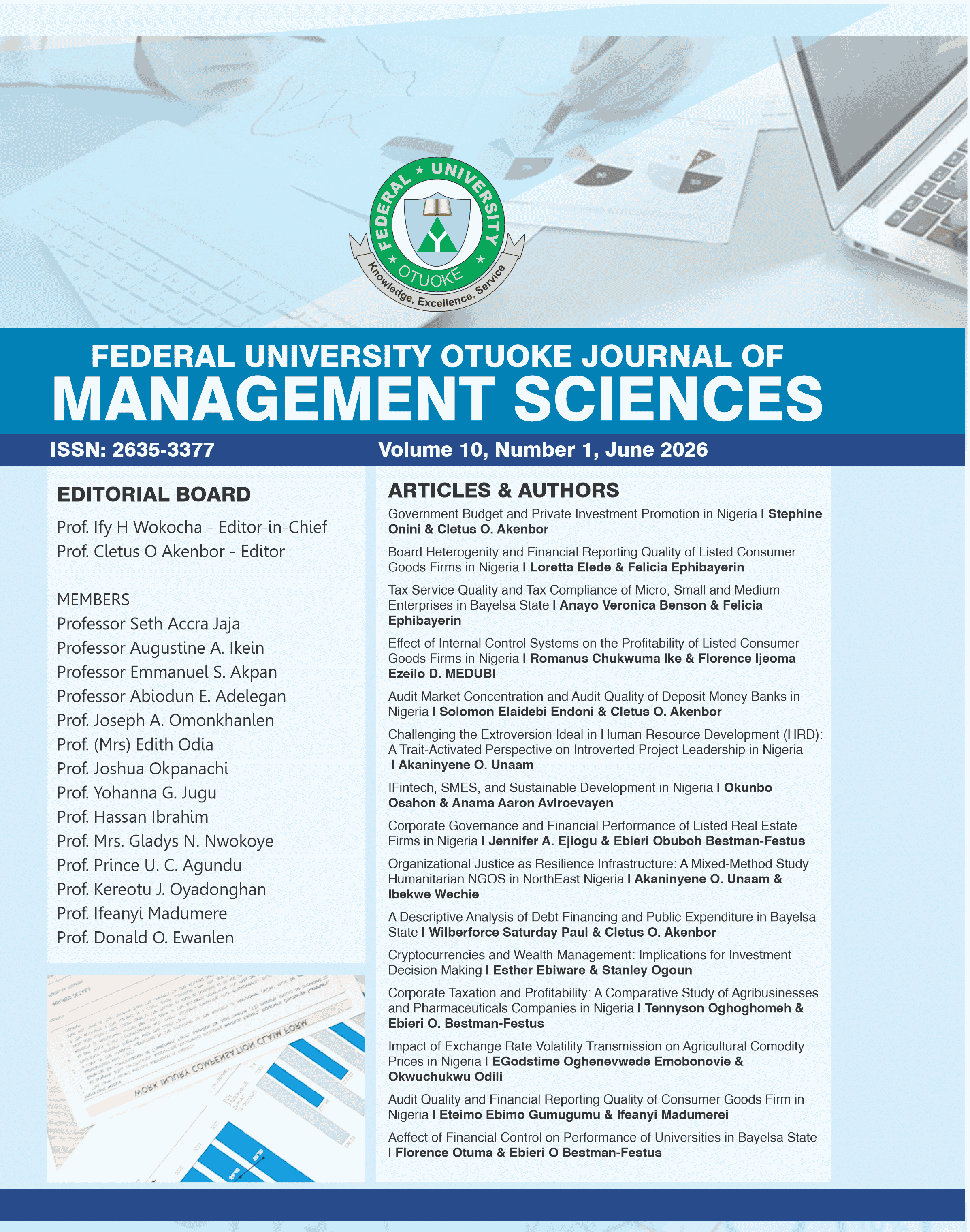 					View Vol. 10 No. 1 (2026): FUO Journal of Management Sciences
				