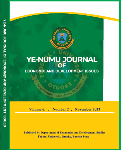 					View Vol. 6 No. 2 (2023): Ye-Numu Journal of Economic and Development Issues (YJEDI)
				